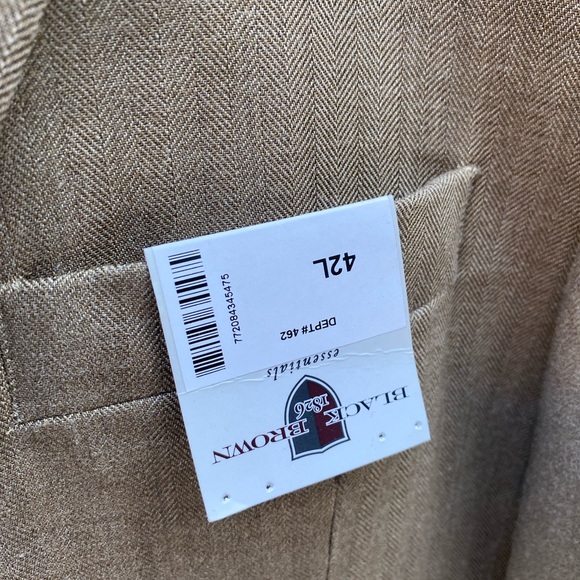 NW Black Brown 1826 Silk Wool Sport Coats, Sz 42L - Picture 13 of 14